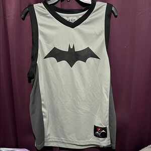 Batman Logo Men's Sleeveless Jersey - Black and Gray